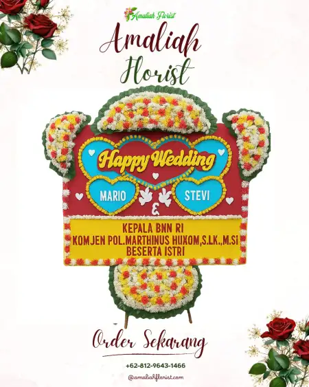 Papan Bunga Pernikahan Purnama